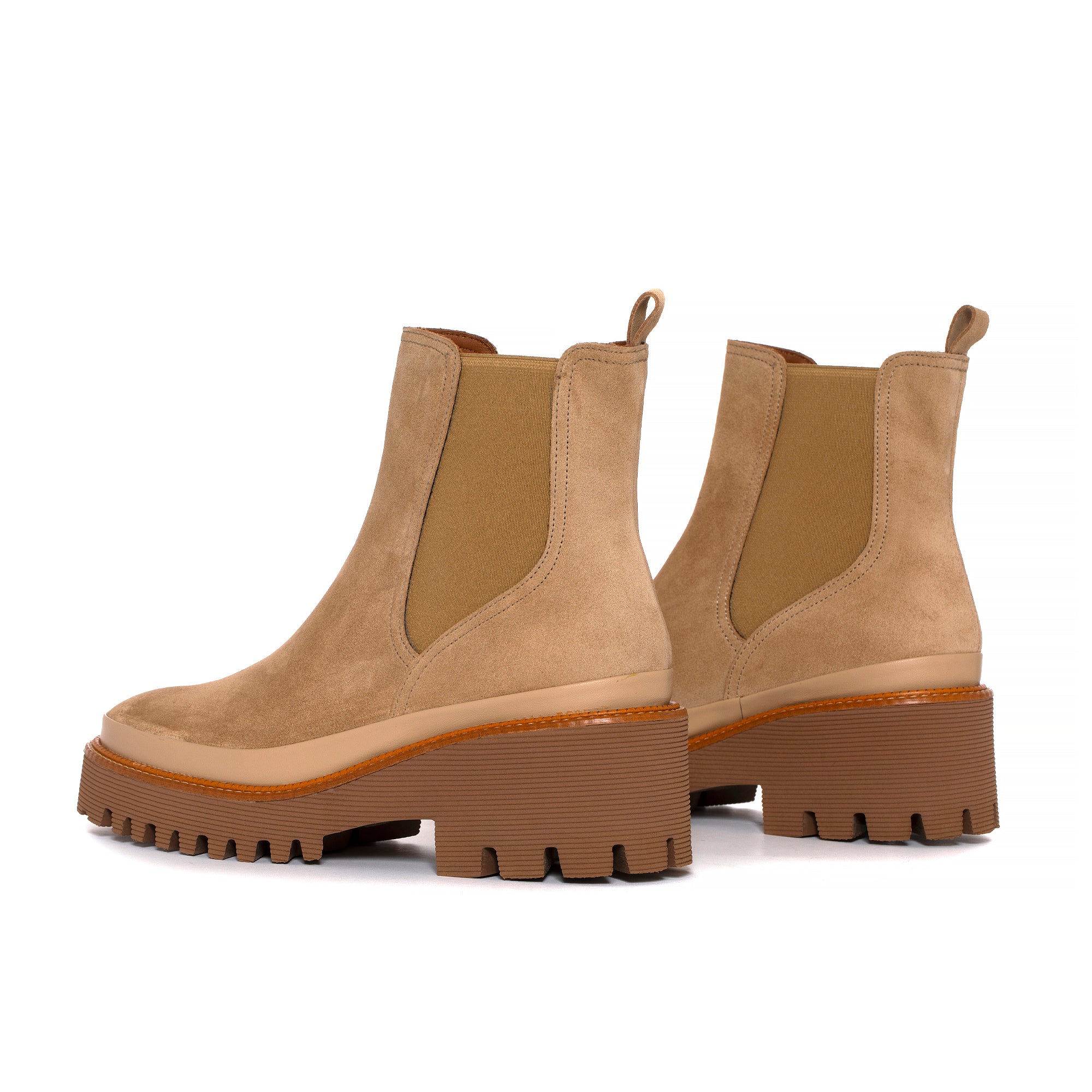 BOTIN PLATAFORMA CARMEN VELOUR CAMEL - Image 3