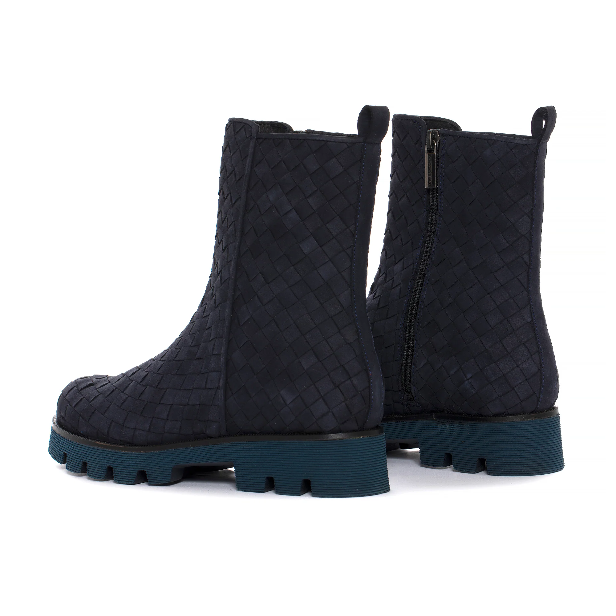 BOTIN PLATAFORMA JENNY TRENZADO 10MM VELVET OCEANO - Image 3