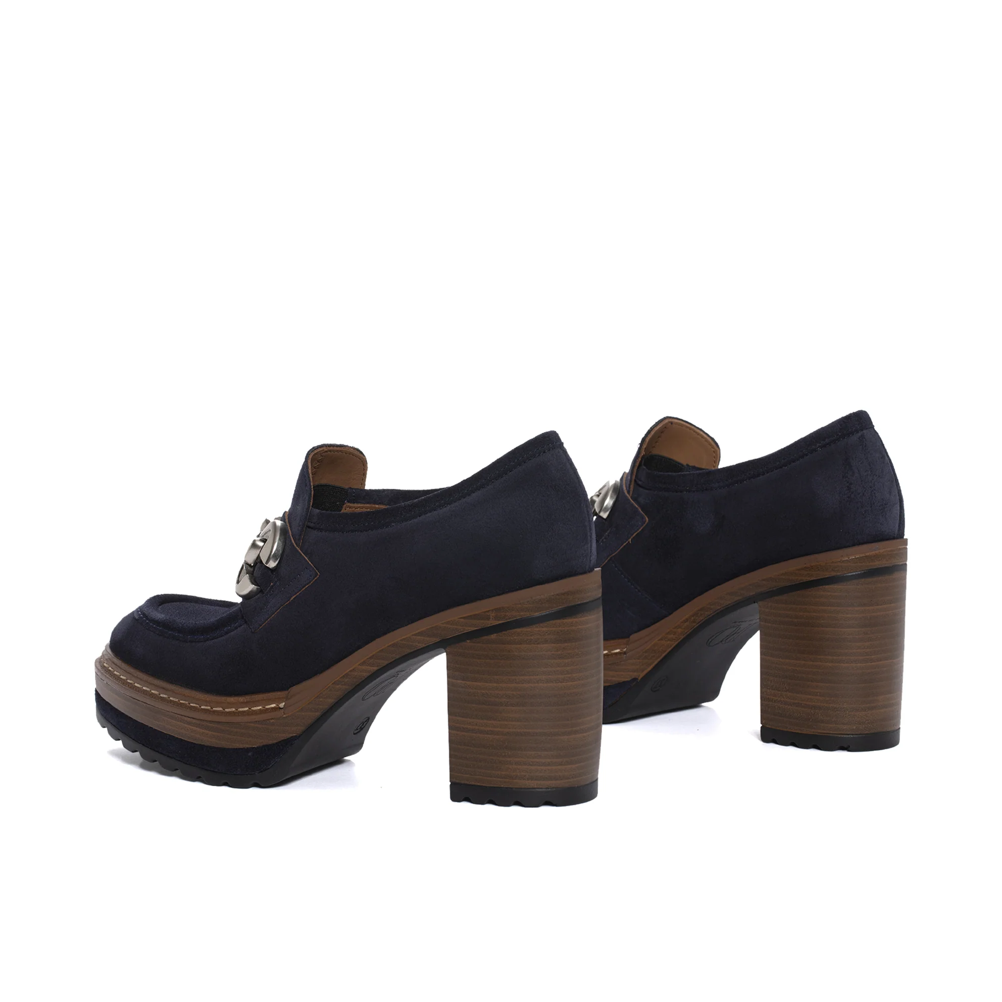 ZAPATO TACON OLIVIA VELOUR OCEANO - Image 3