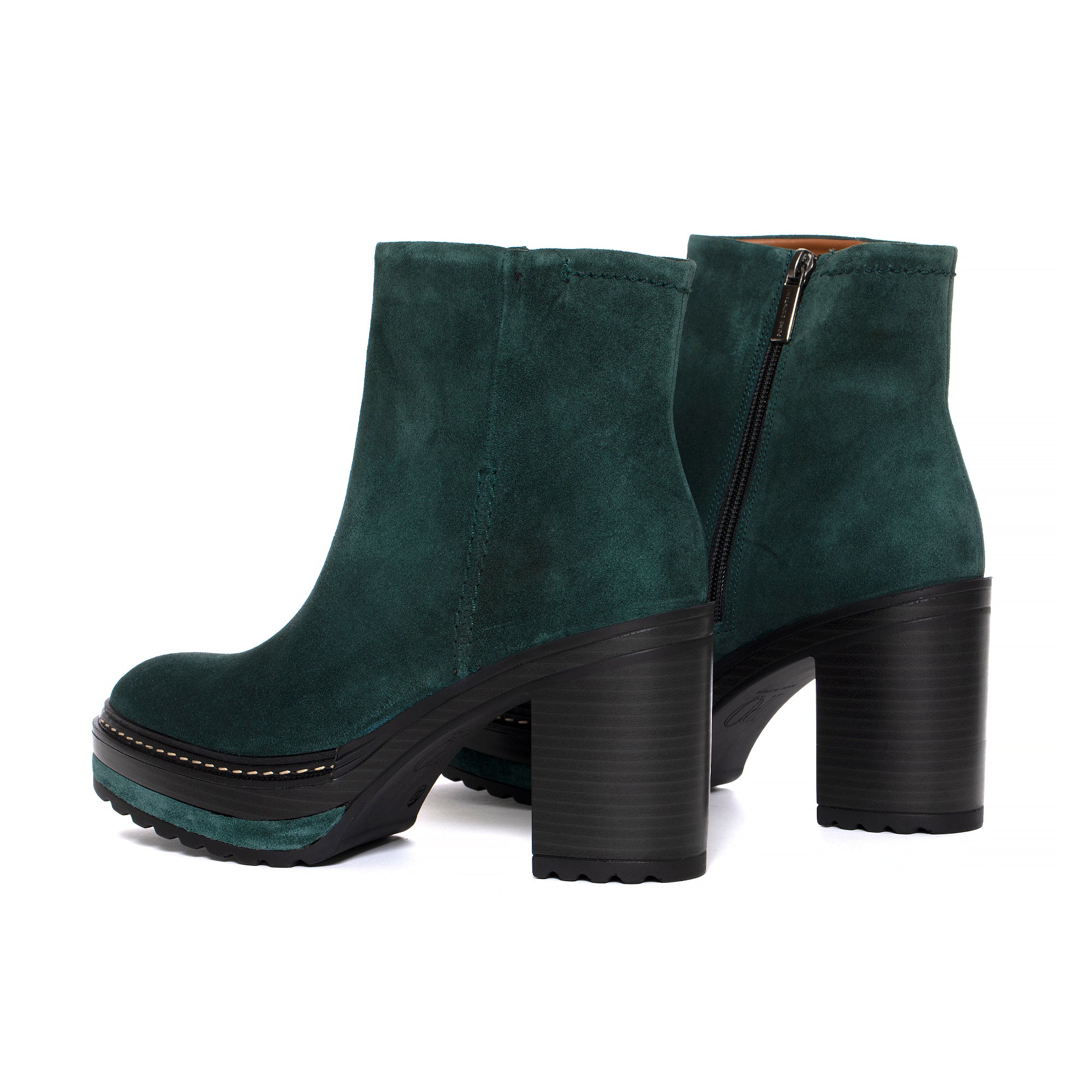 BOTIN TACON OLIVIA VELOUR PETROLEO - Image 3