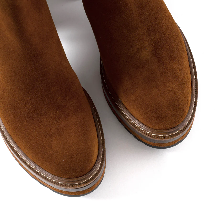 BOTIN TACON OLIVIA VELOUR CUERO - Image 4
