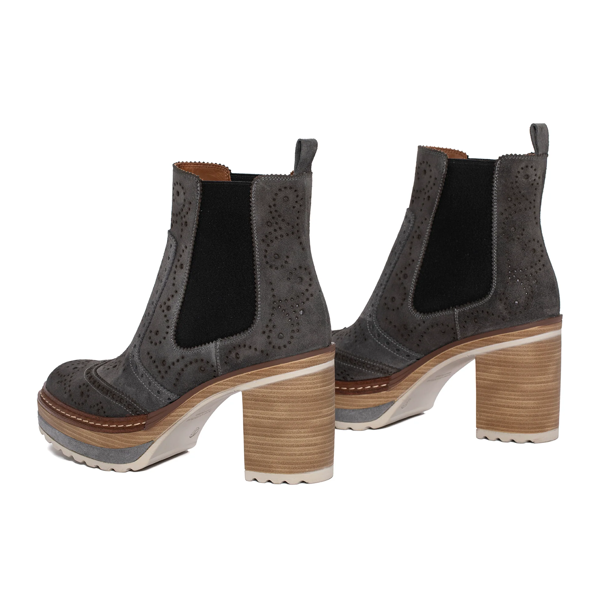 BOTIN TACON OLIVIA VELOUR PELTRO - Image 3