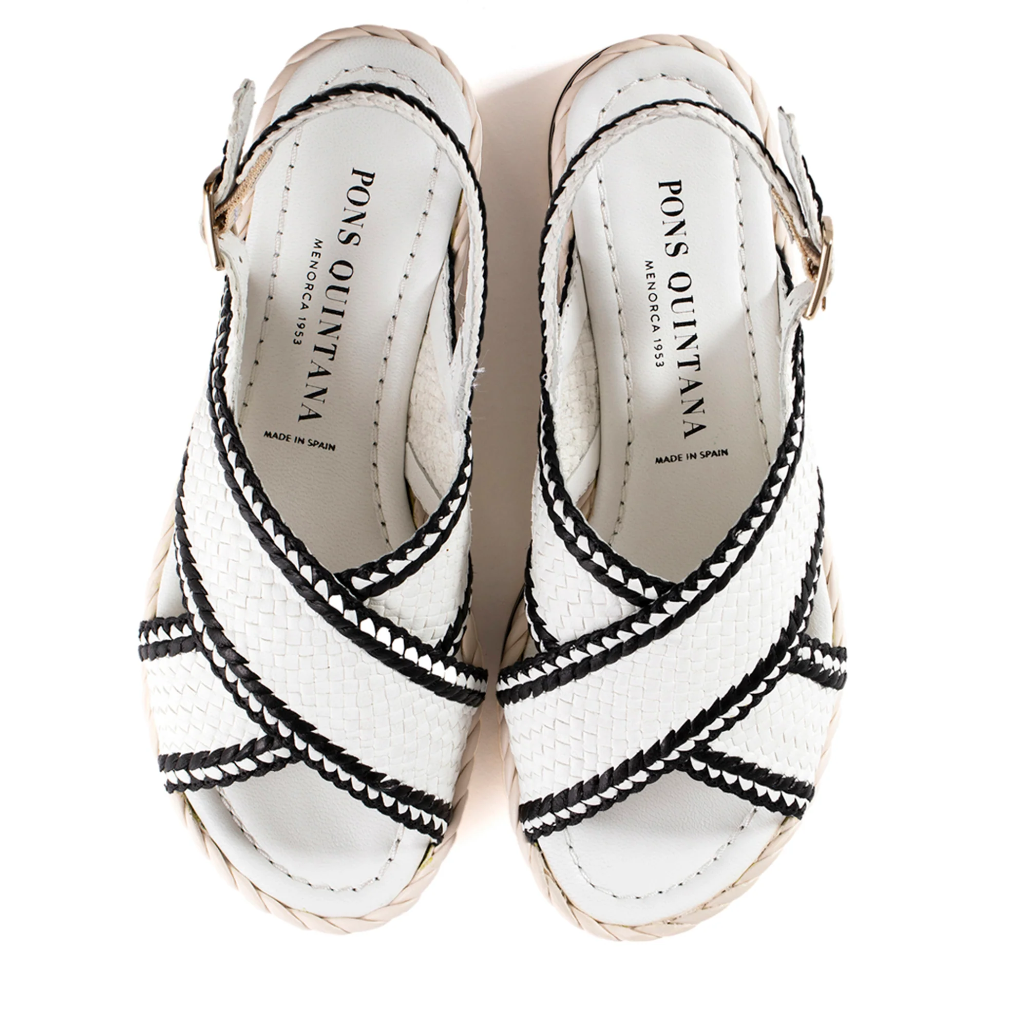 SANDALIA PLATAFORMA MILAN WET MILK & NEGRO - Image 4