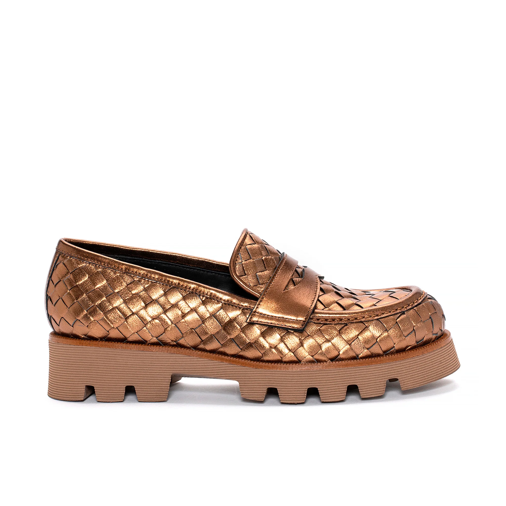 MOCASIN JENNY TRENZADO 10 MM BRONCE - Image 2