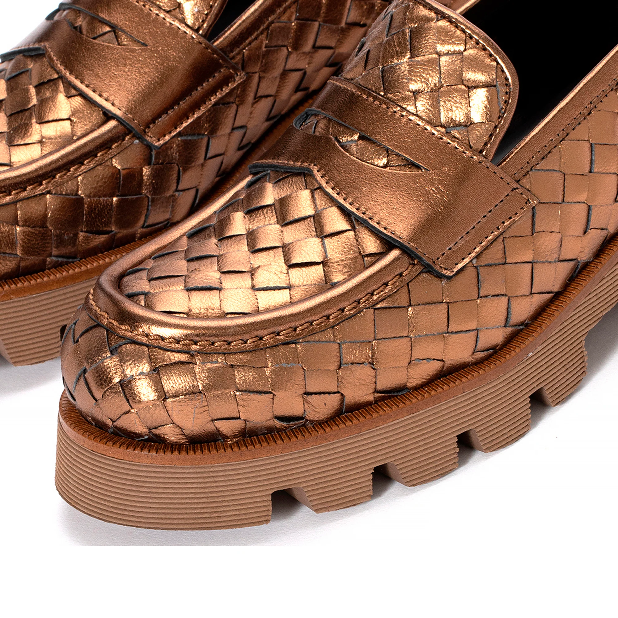 MOCASIN JENNY TRENZADO 10 MM BRONCE - Image 5