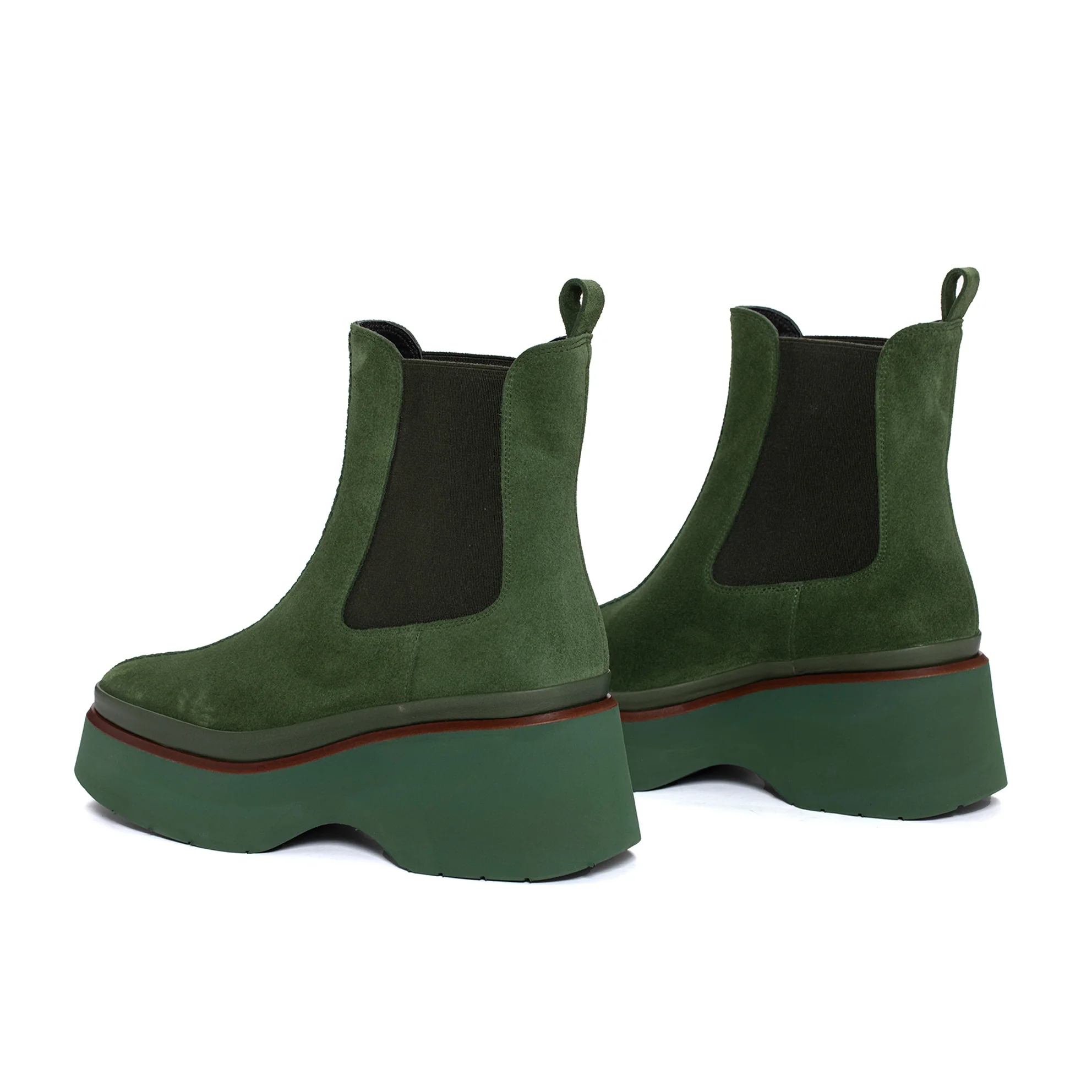 BOTIN PLATAFORMA RAQUEL VELOUR MUSGO - Image 3