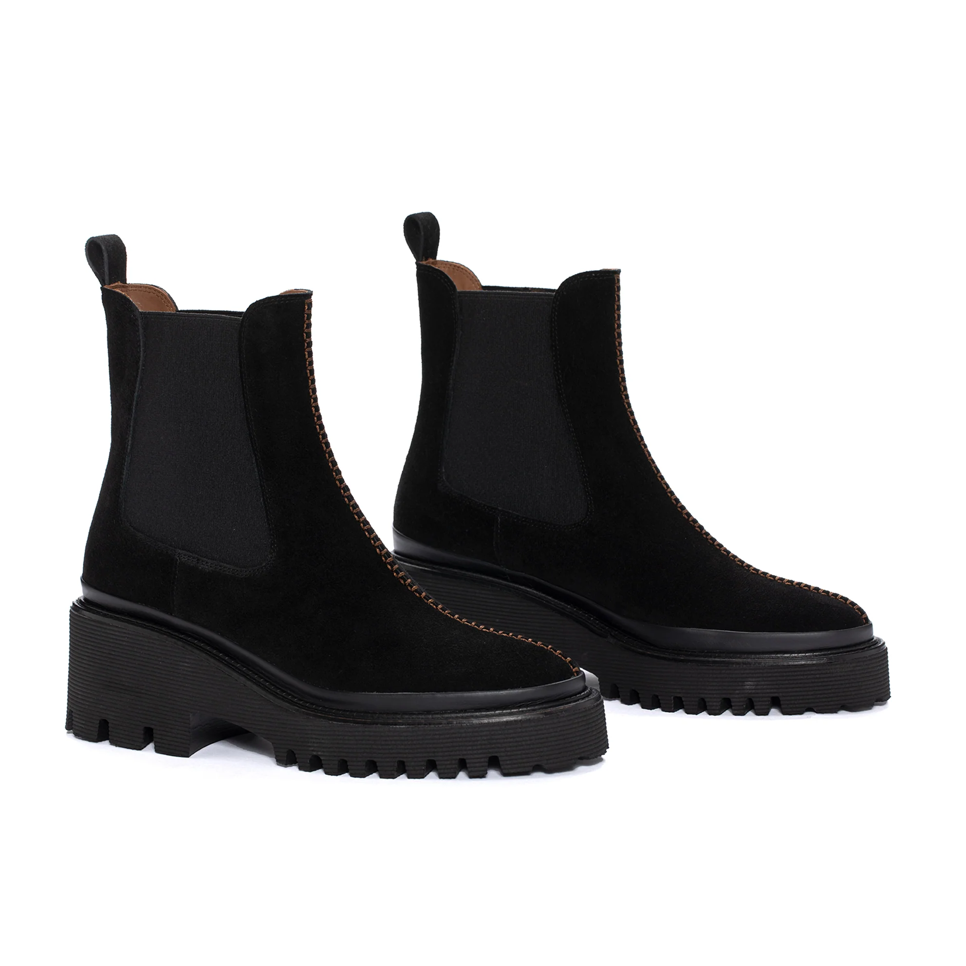 BOTIN PLATAFORMA CARMEN VELOUR NEGRO - Image 3