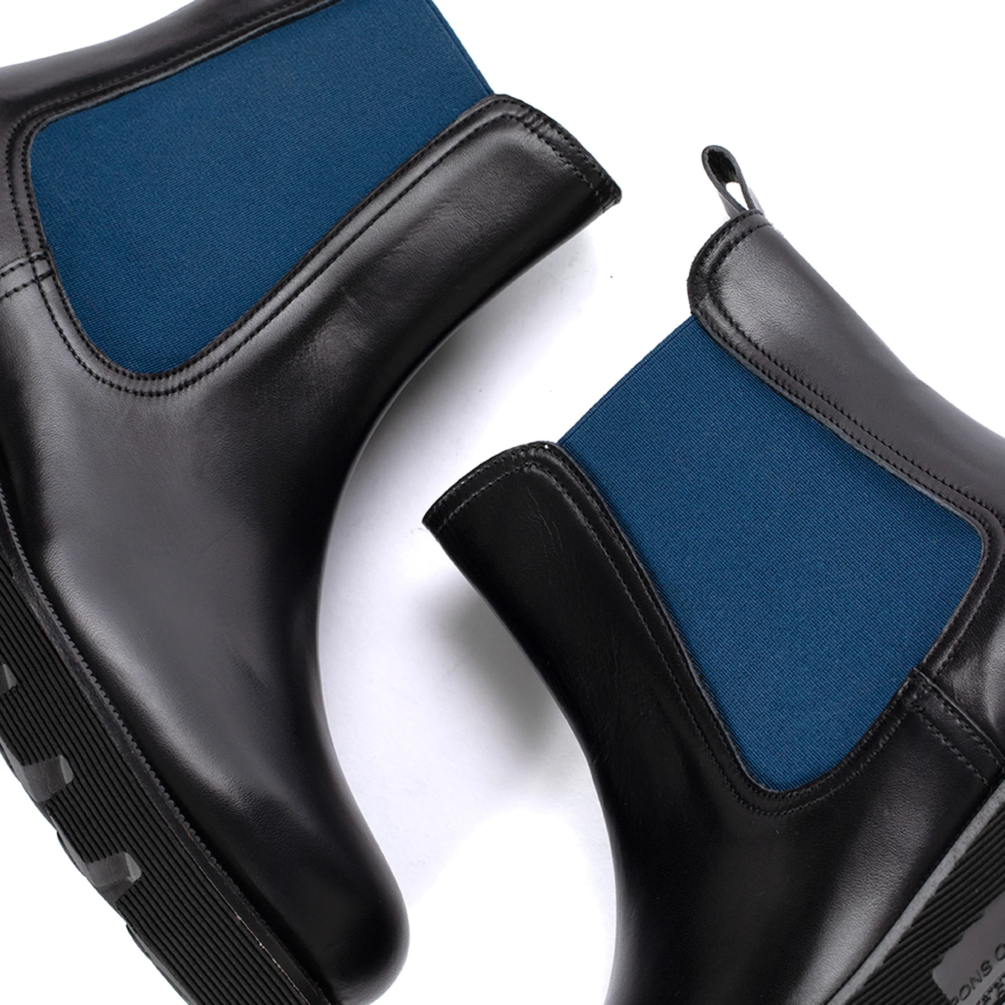 BOTIN PLATAFORMA JENNY VAQUETA NEGRO & SKY BLUE - Image 4