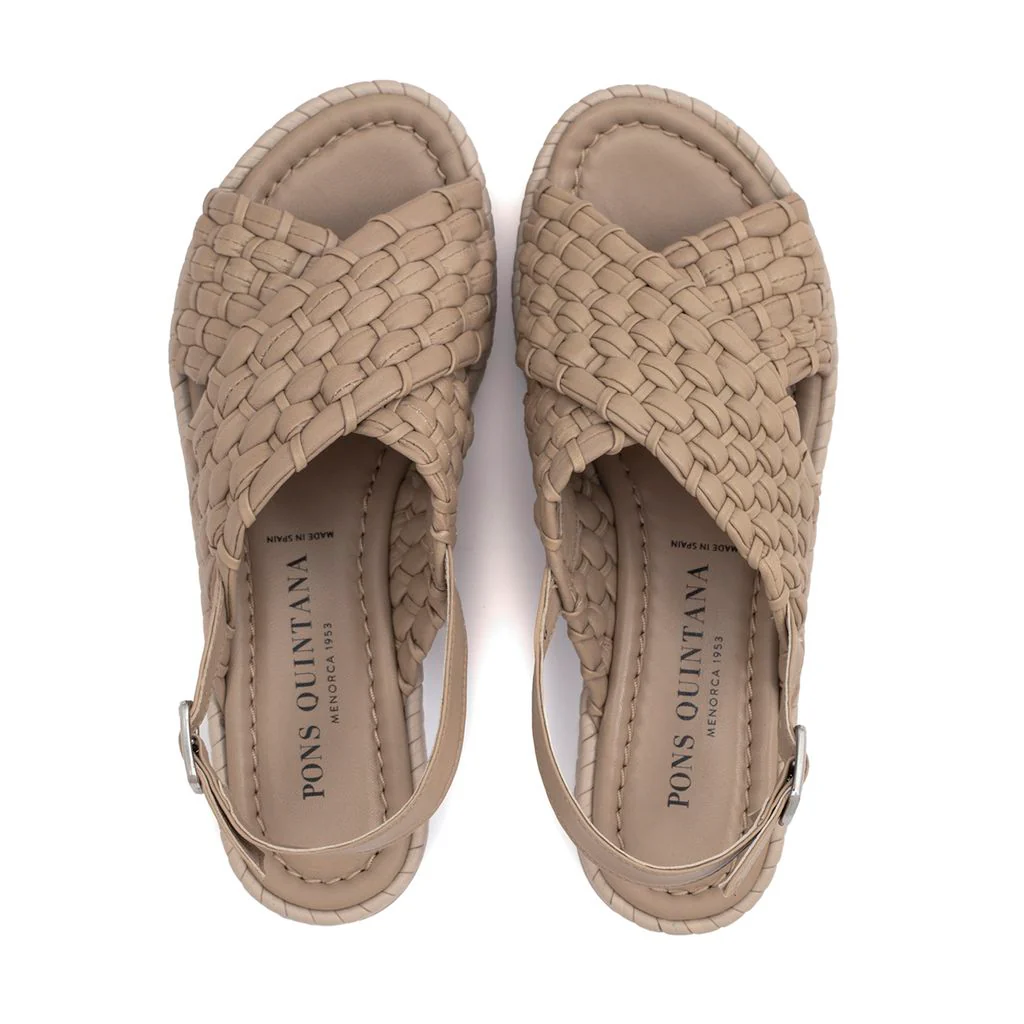 SANDALIA PLATAFORMA MILAN TAUPE - Image 4