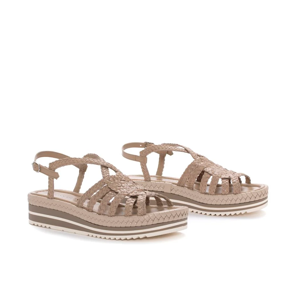 SANDALIA PLATAFORMA MILAN TAUPE - Image 2