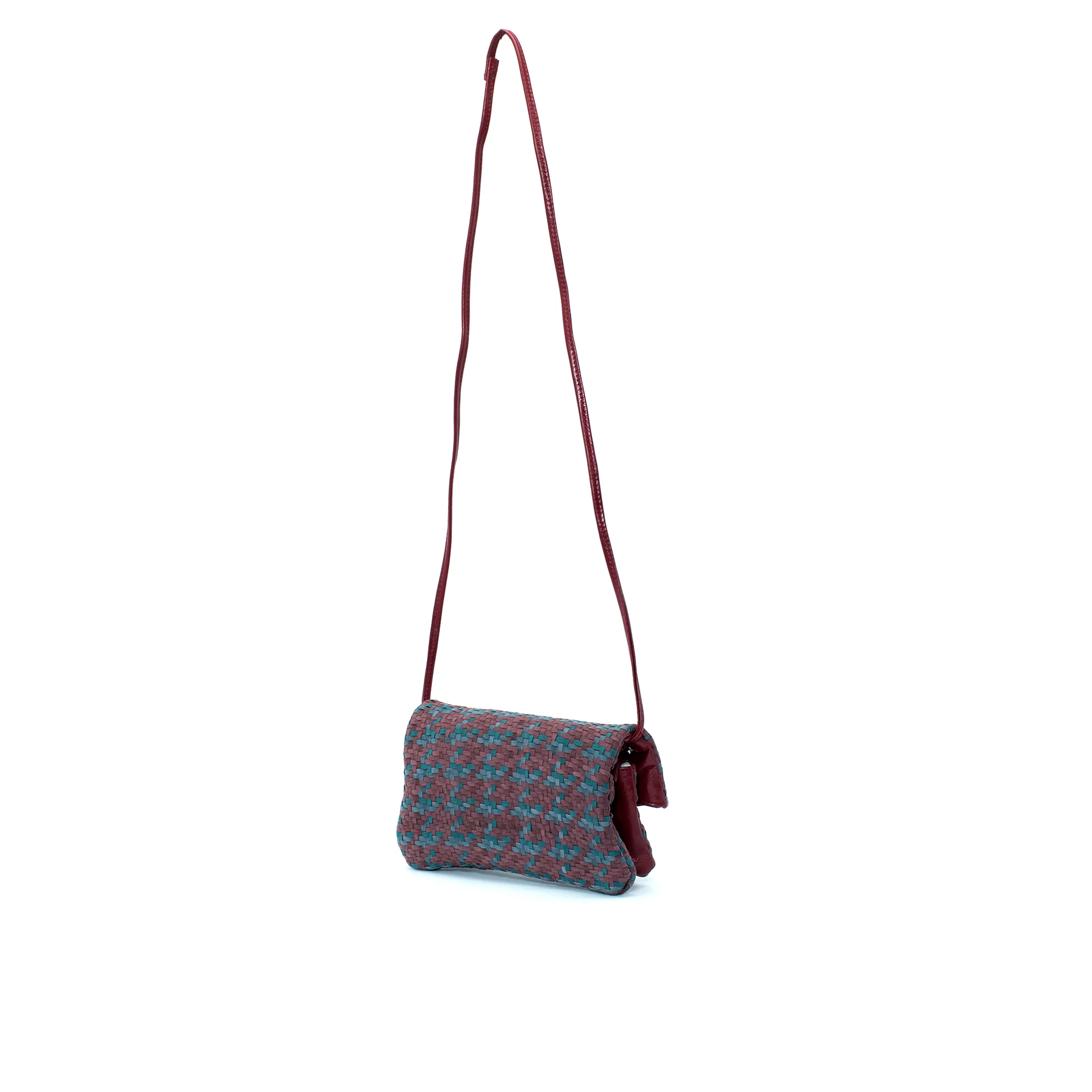 BANDOLERA TRENZADA PIEL CHERRY - Image 2