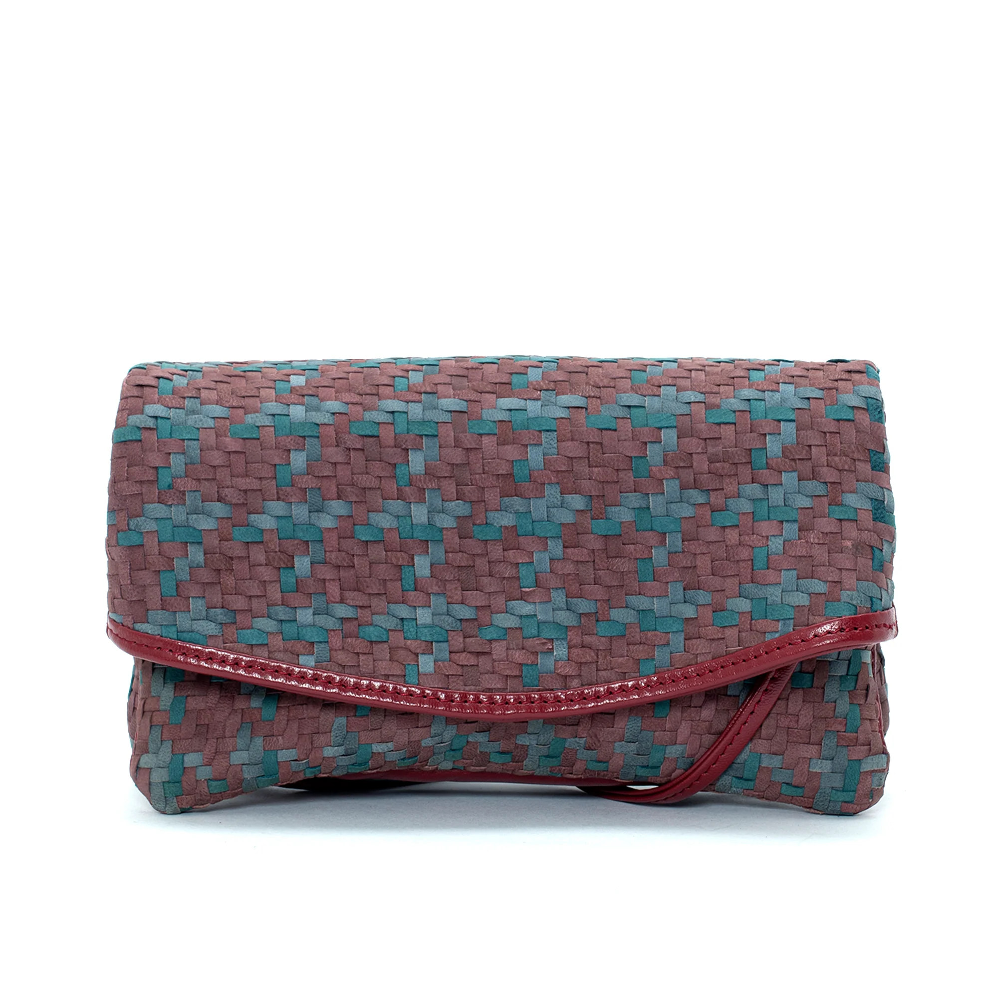 BANDOLERA TRENZADA PIEL CHERRY - Image 3