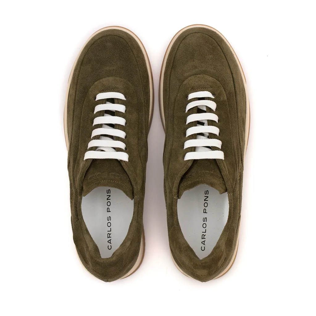 SNEAKER AMBER VELOUR OLIVA - Image 4