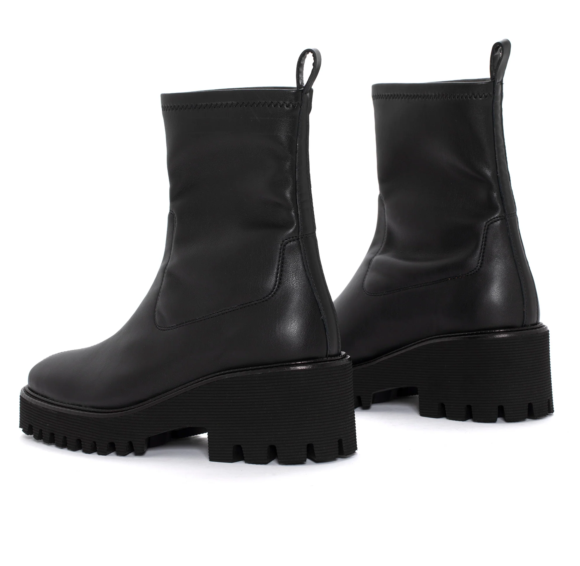 BOTIN PLATAFORMA CARMEN NAPA STRECH NEGRO - Image 3