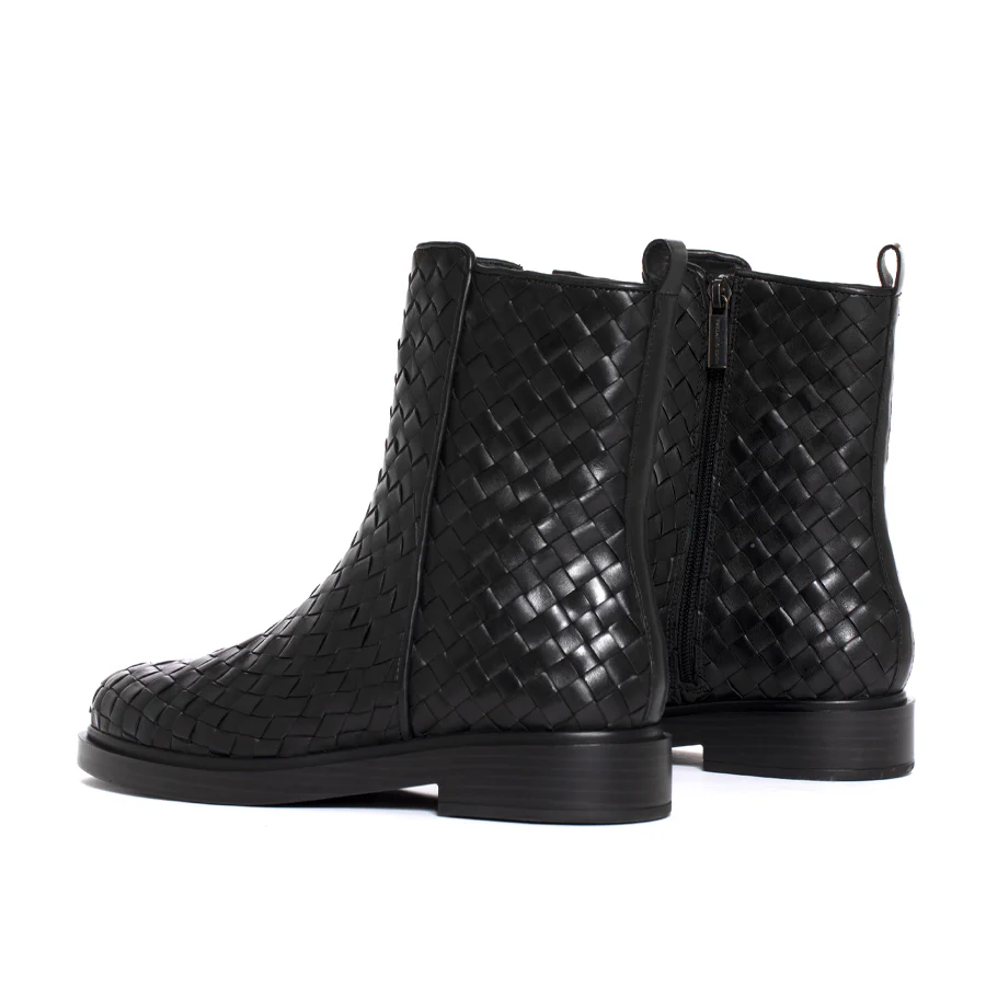 BOTIN PLANO SELINE TRENZADO 10MM NEGRO - Image 3