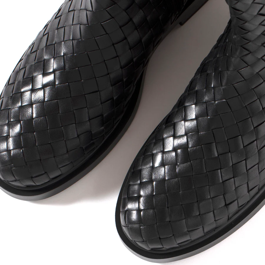 BOTIN PLANO SELINE TRENZADO 10MM NEGRO - Image 4