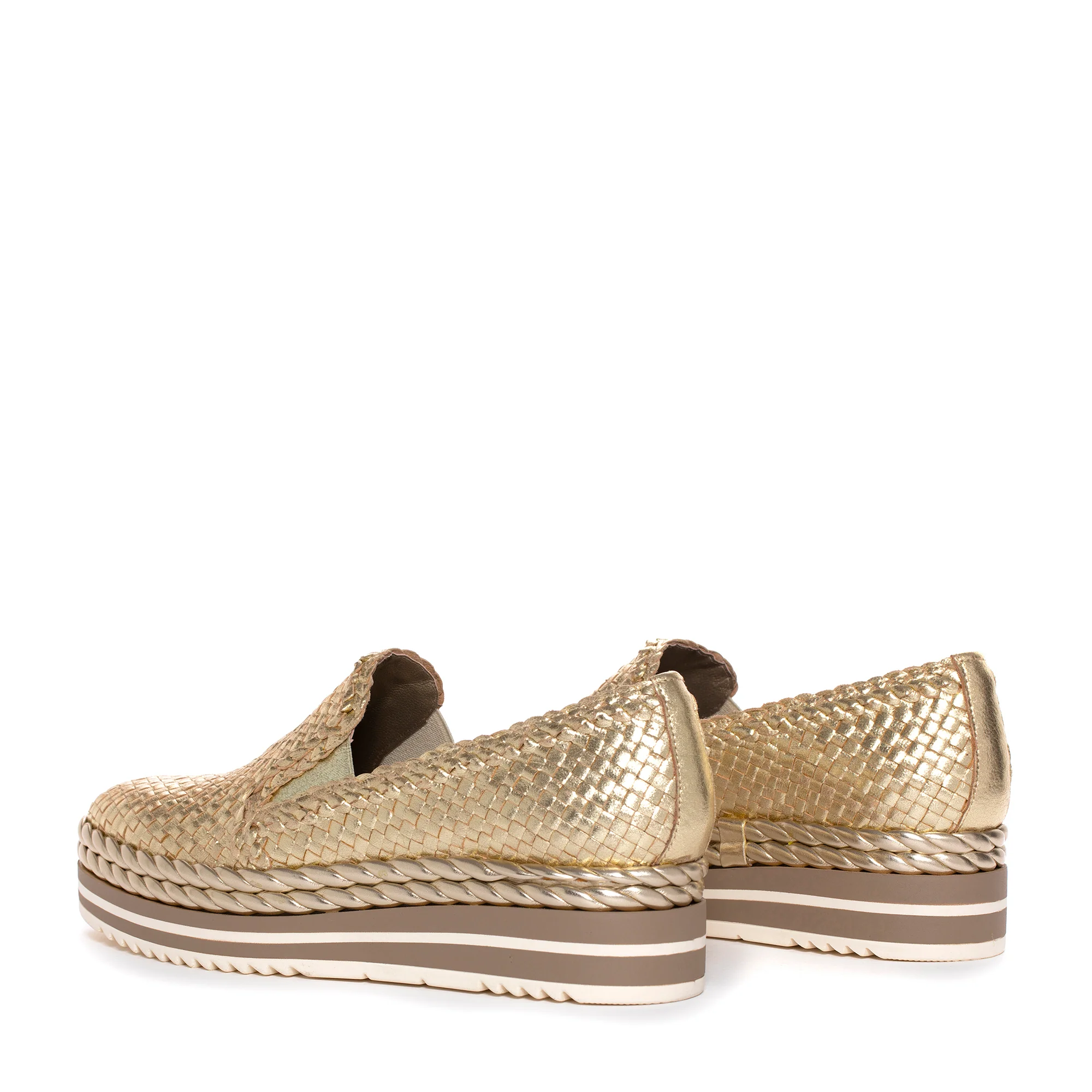 SLIP ON PLATAFORMA 1988 METAL PLATINO - Image 3