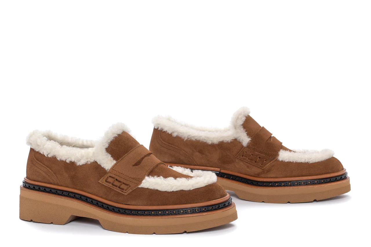 MOCASÍN PLATAFORMA YANNY VELOUR TOFFE + MOUTON BEIGE - Image 3