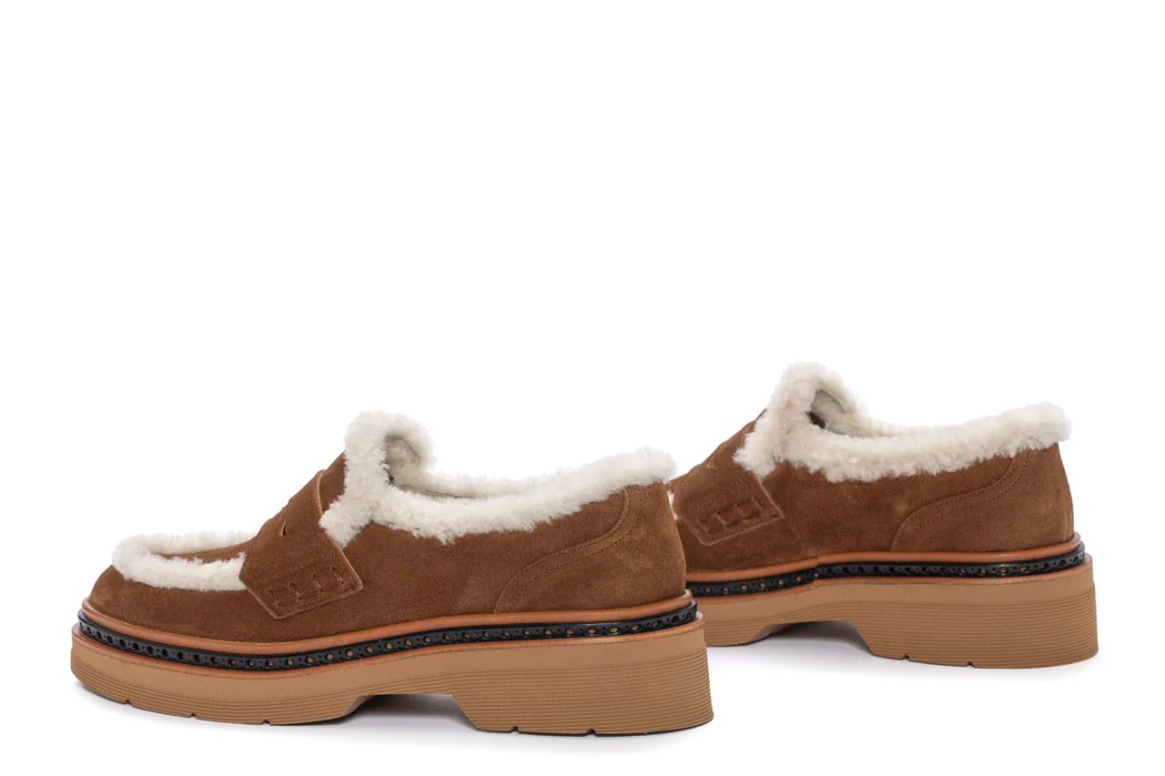 MOCASÍN PLATAFORMA YANNY VELOUR TOFFE + MOUTON BEIGE - Image 4
