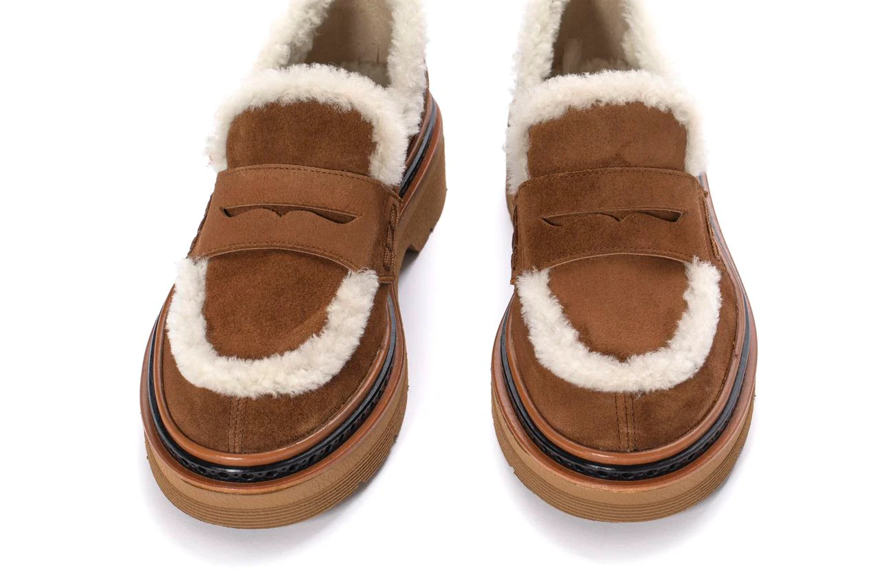 MOCASÍN PLATAFORMA YANNY VELOUR TOFFE + MOUTON BEIGE - Image 5