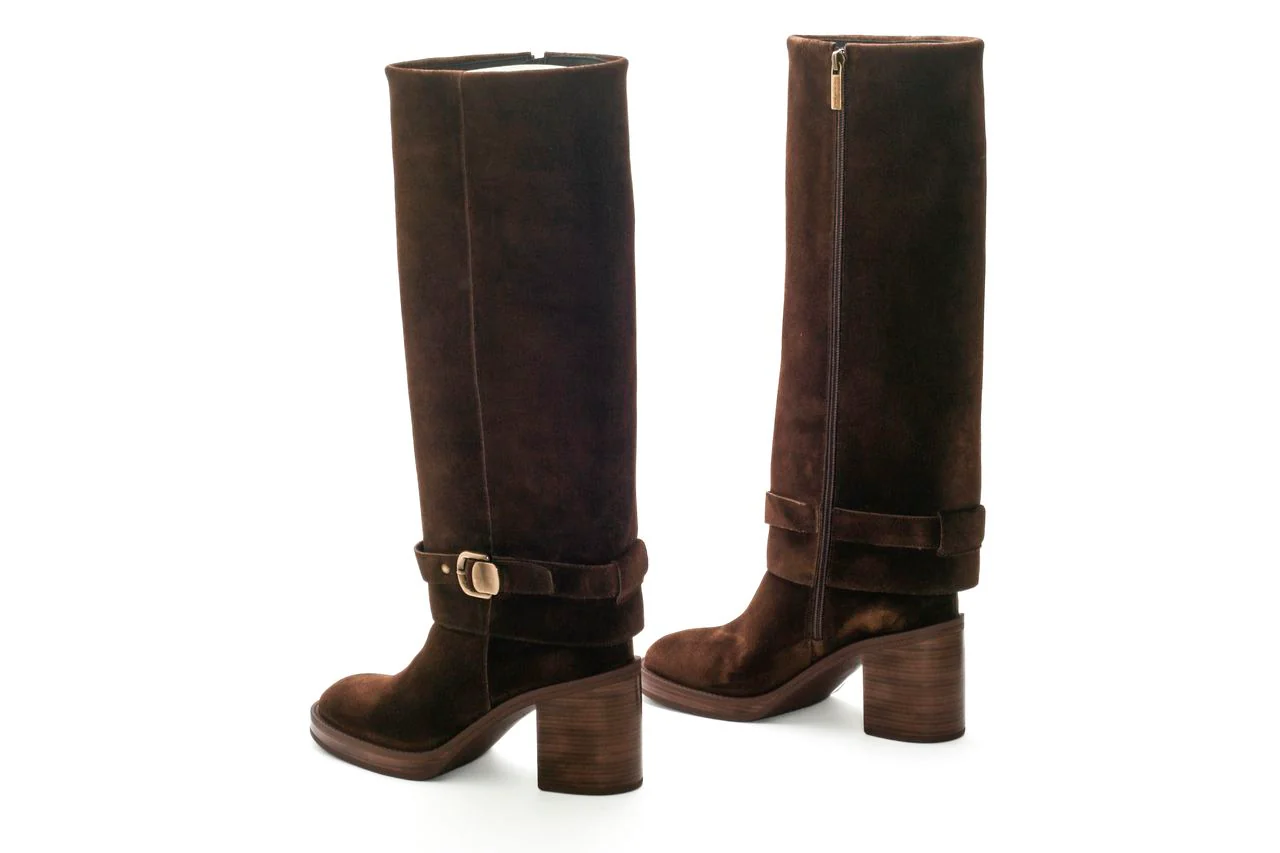 BOTA TACON MABEL VELOUR EBANO - Image 3