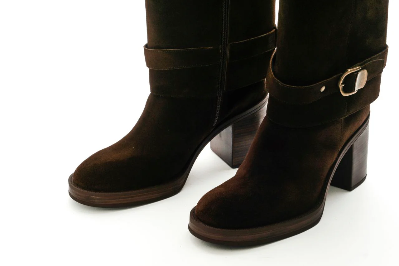 BOTA TACON MABEL VELOUR EBANO - Image 4
