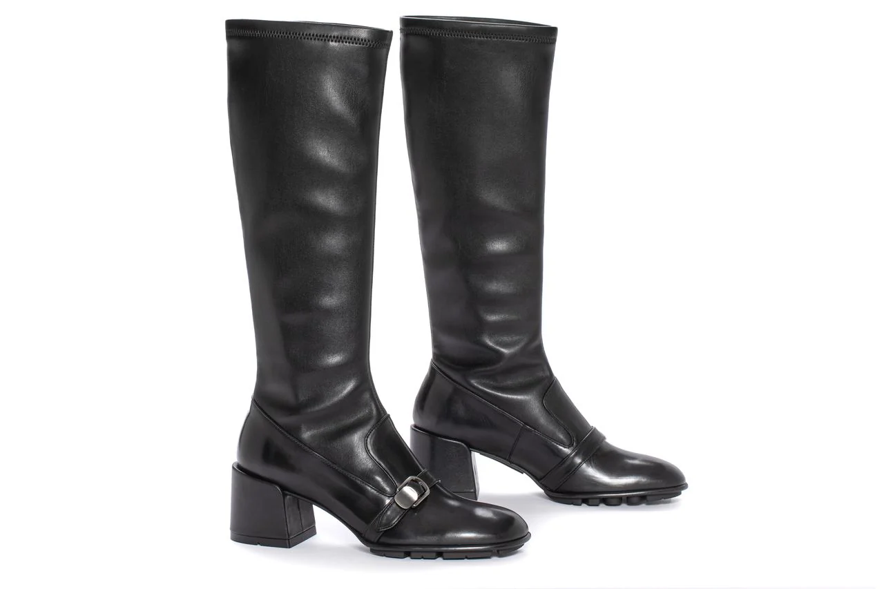 BOTA TACON VICHY BABY CALF + NAPA STRECH NEGRO - Image 3