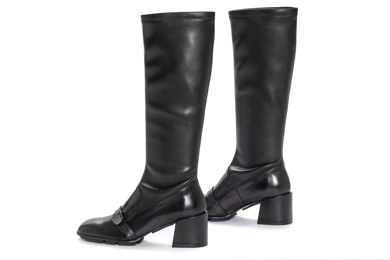 BOTA TACON VICHY BABY CALF + NAPA STRECH NEGRO - Image 5