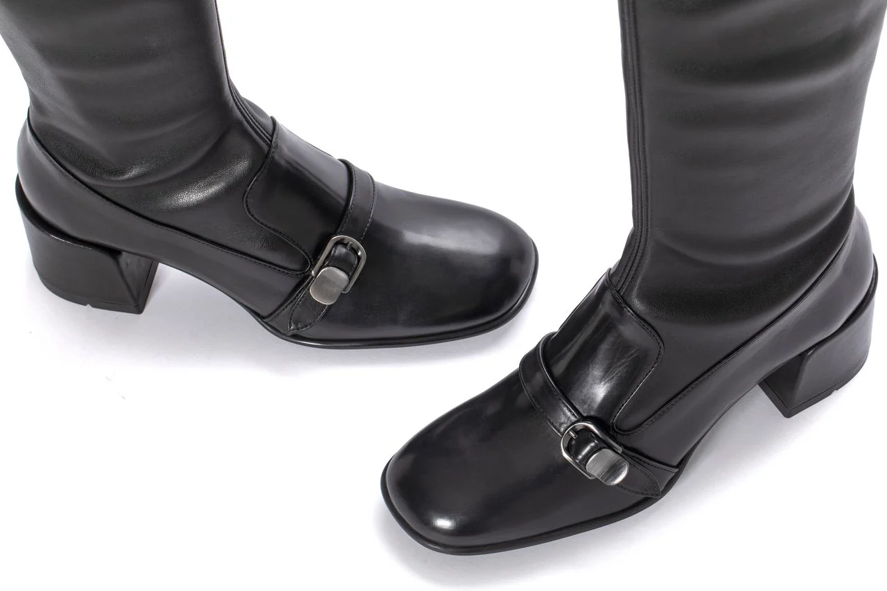 BOTA TACON VICHY BABY CALF + NAPA STRECH NEGRO - Image 6