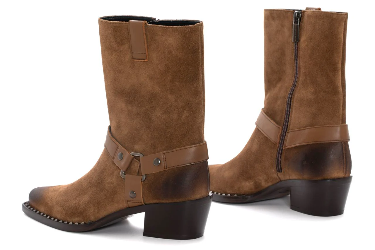 BOTA COWBOY IVETTE VELOUR TOFFE - Image 3