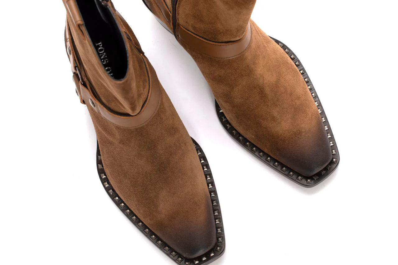 BOTA COWBOY IVETTE VELOUR TOFFE - Image 4