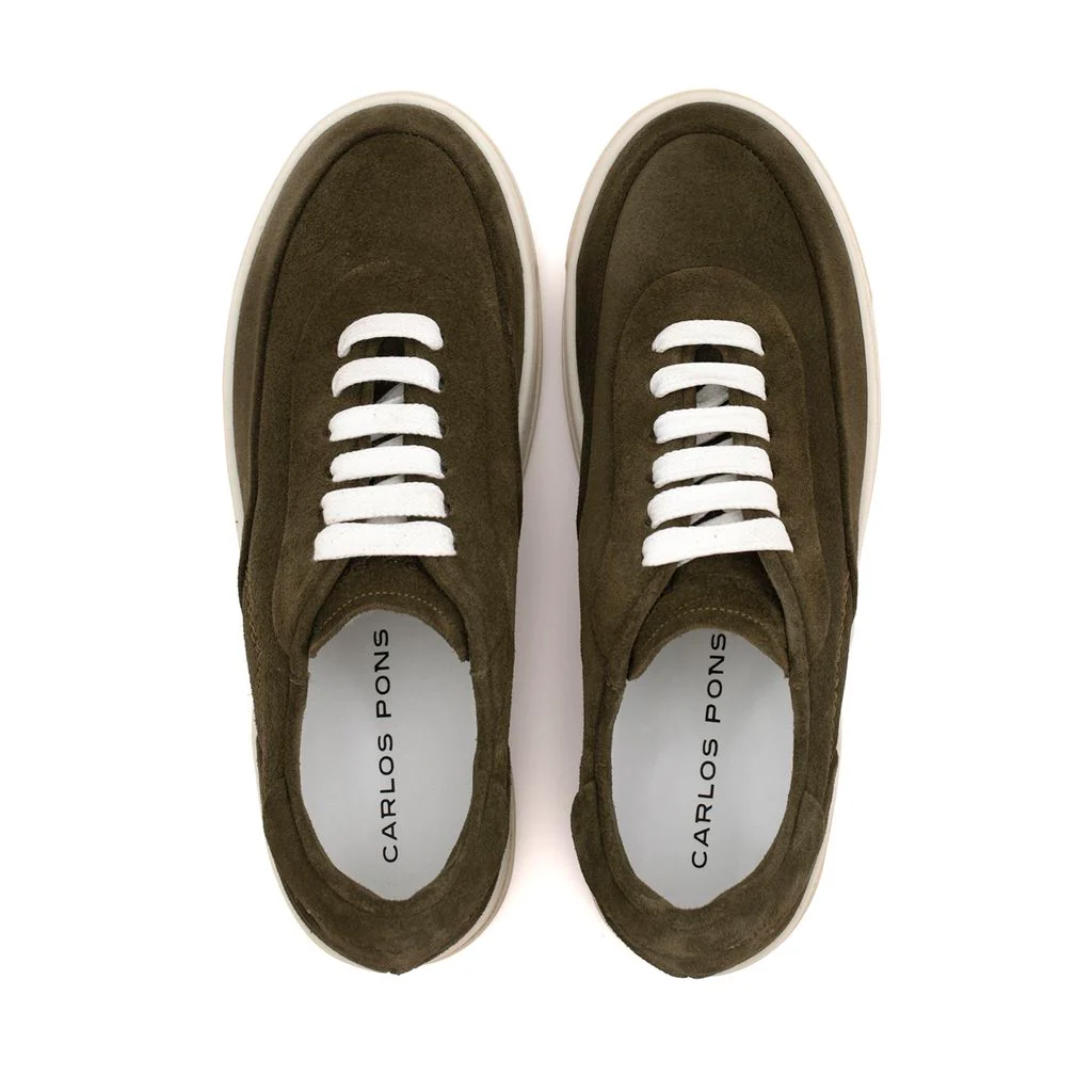 SNEAKER AMBER VELOUR OLIVA - Image 4