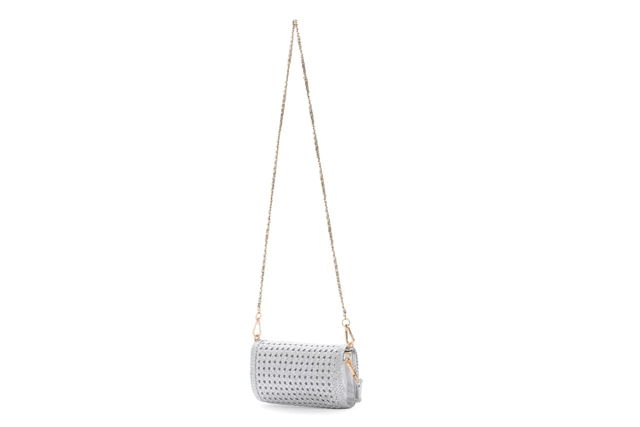 BOLSO DE MANO MINI V153 METAL SILVER - Image 2