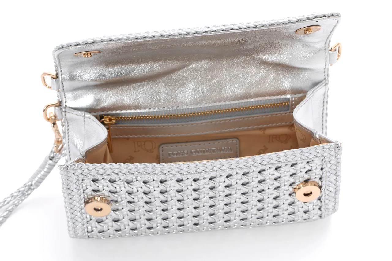 BOLSO DE MANO MINI V153 METAL SILVER - Image 3