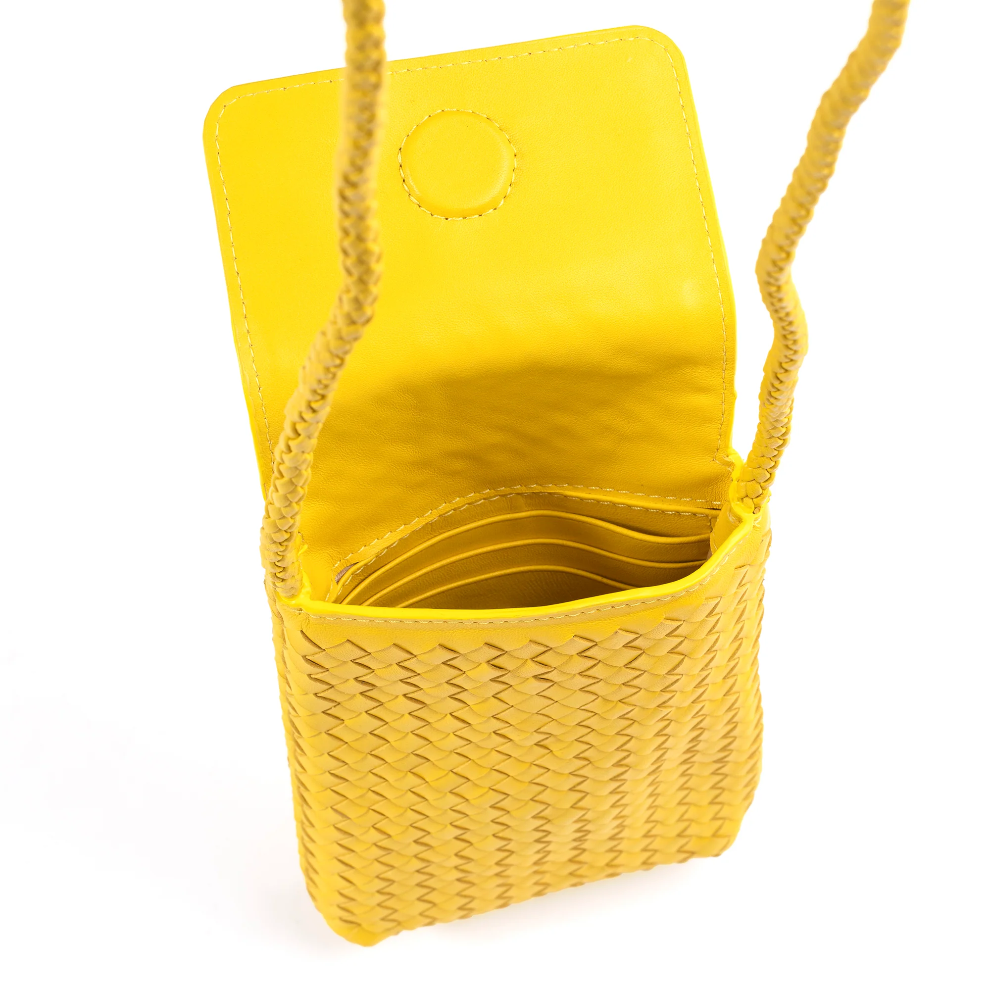 BOLSO PORTAMOVIL V161 TRENZADO WET LEMON - Image 3
