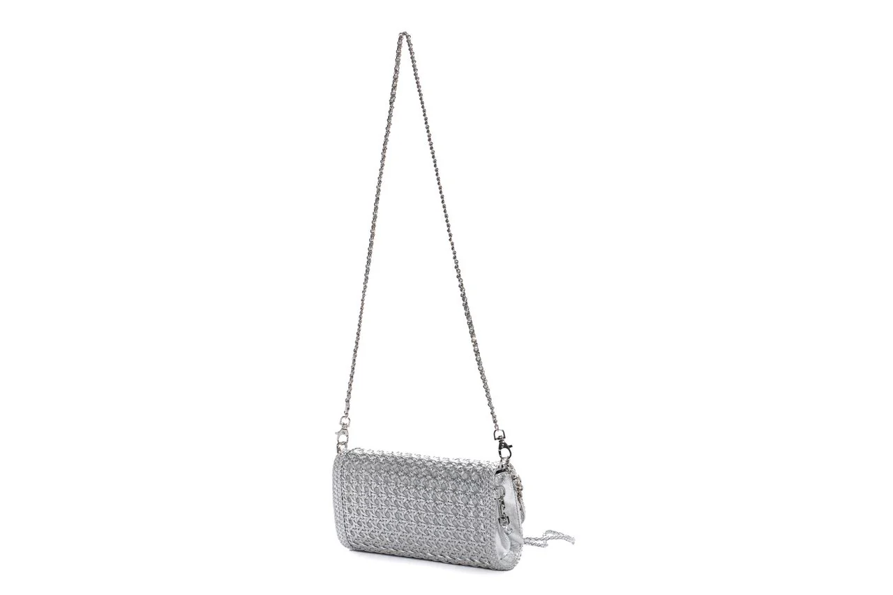 BOLSO DE MANO V202 METAL SILVER - Image 2