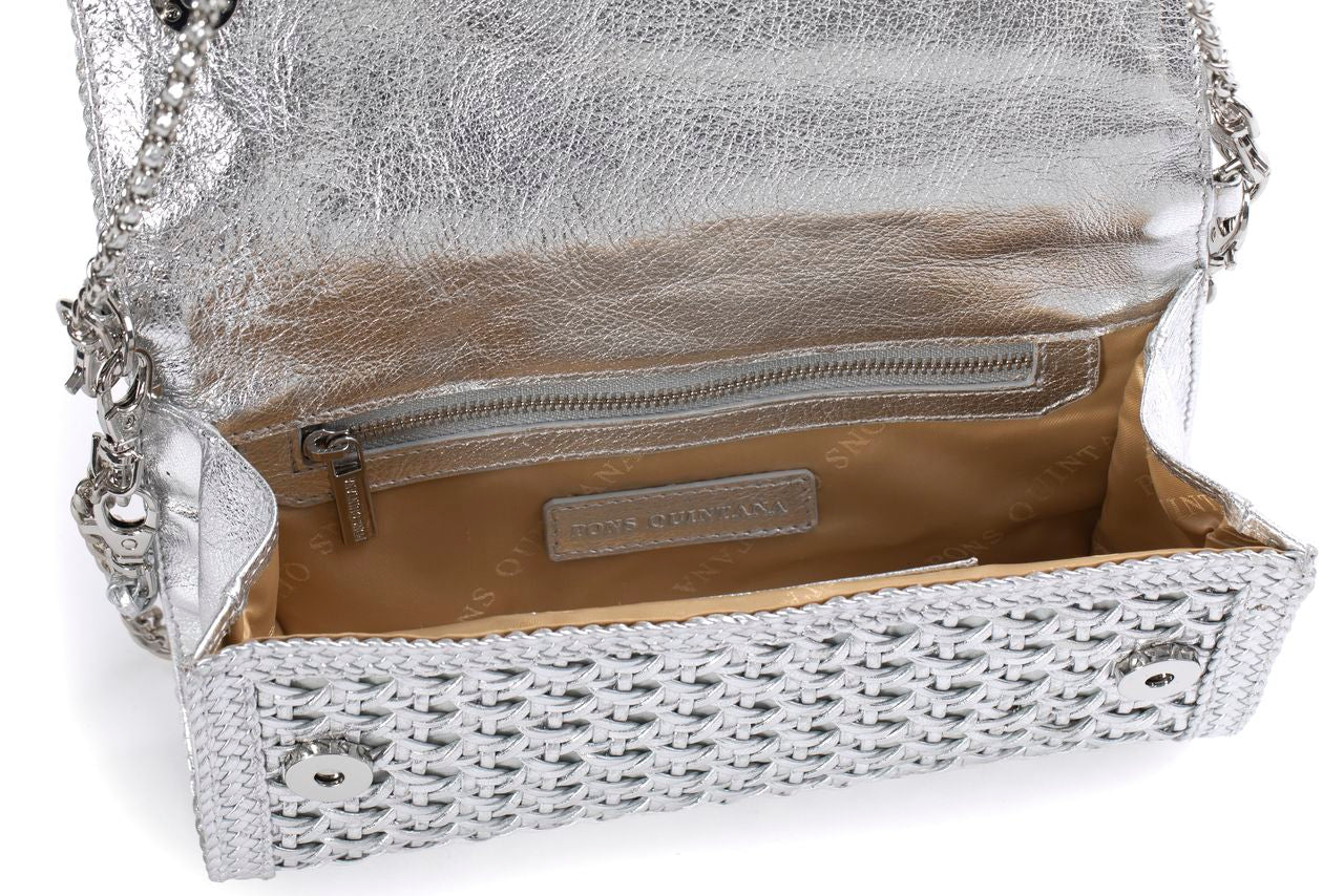 BOLSO DE MANO V202 METAL SILVER - Image 3