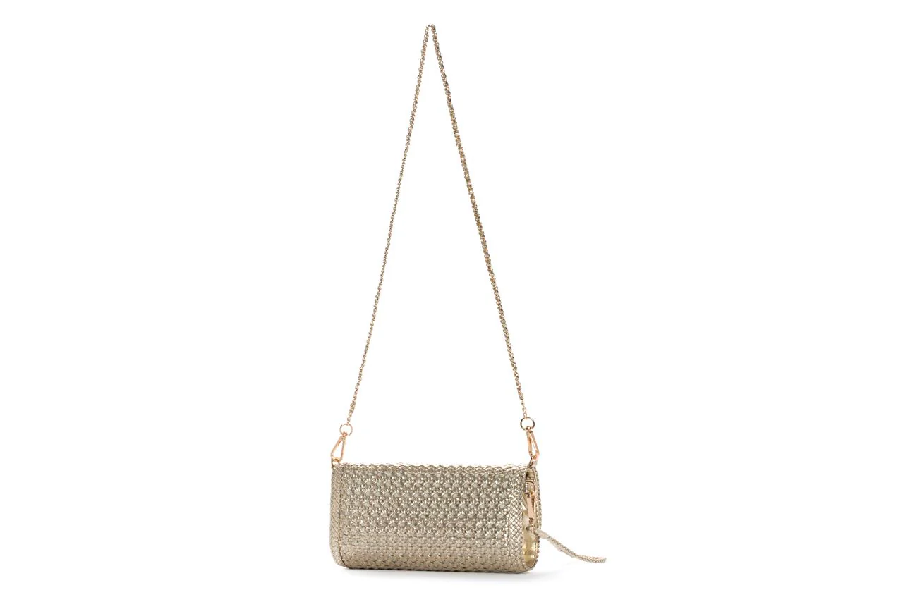 BOLSO DE MANO MINI V202 METAL PLATINO - Image 2