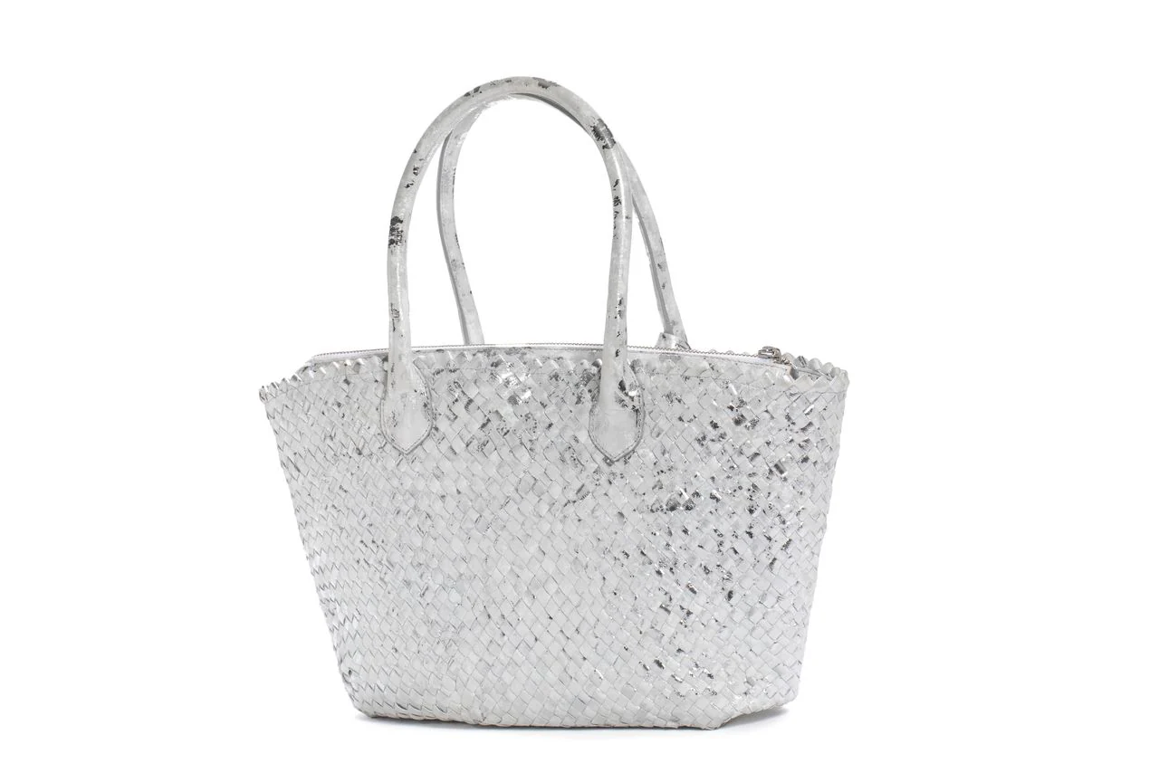 BOLSO DE MANO V209 TRENZADO GAUDET BLANCO - Image 2