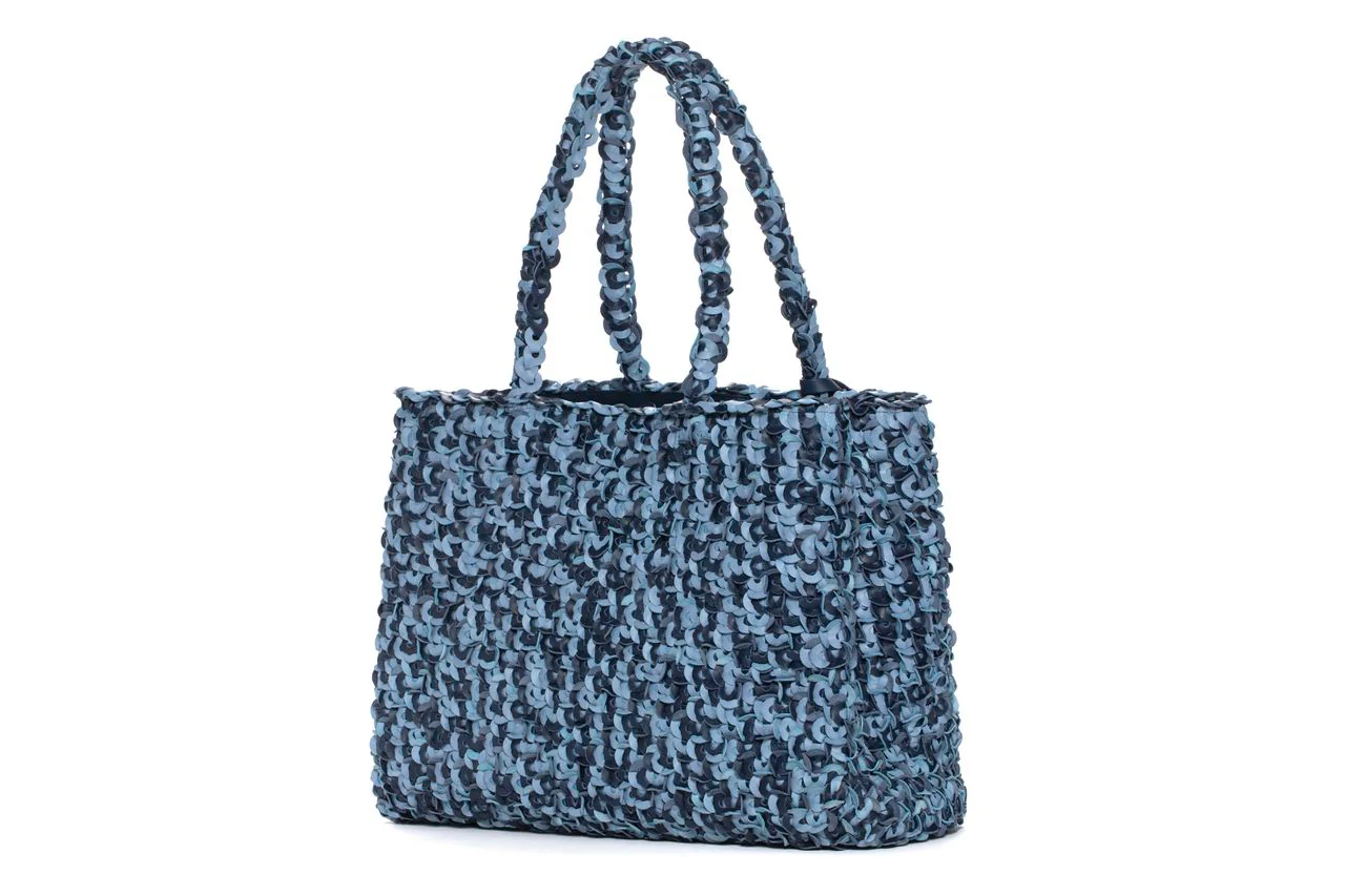 BOLSO DE HOMBRO V253 NAPA AZULON+AQUA - Image 2