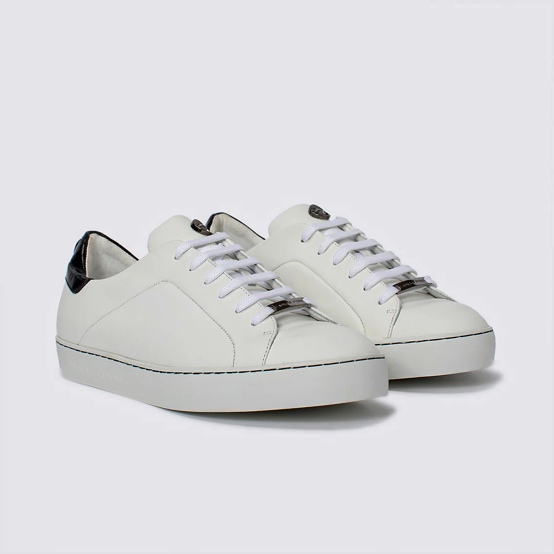 SNEAKER JADE NAPA BLANCO + COCCO NEGRO - Image 3
