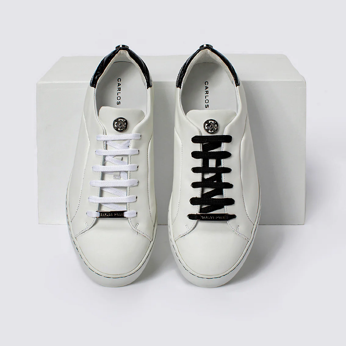 SNEAKER JADE NAPA BLANCO + COCCO NEGRO - Image 5