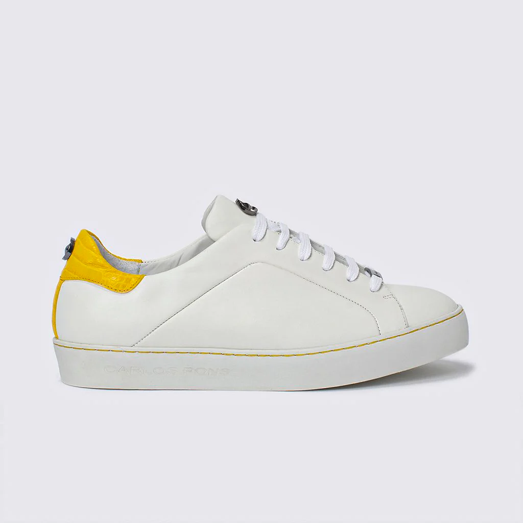 SNEAKER JADE NAPA BLANCO + COCCO AMARILLO - Image 2