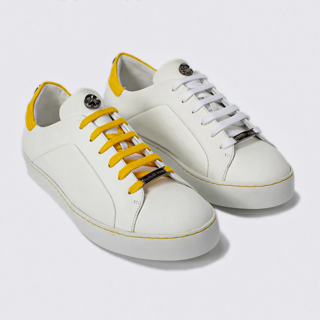 SNEAKER JADE NAPA BLANCO + COCCO AMARILLO - Image 5