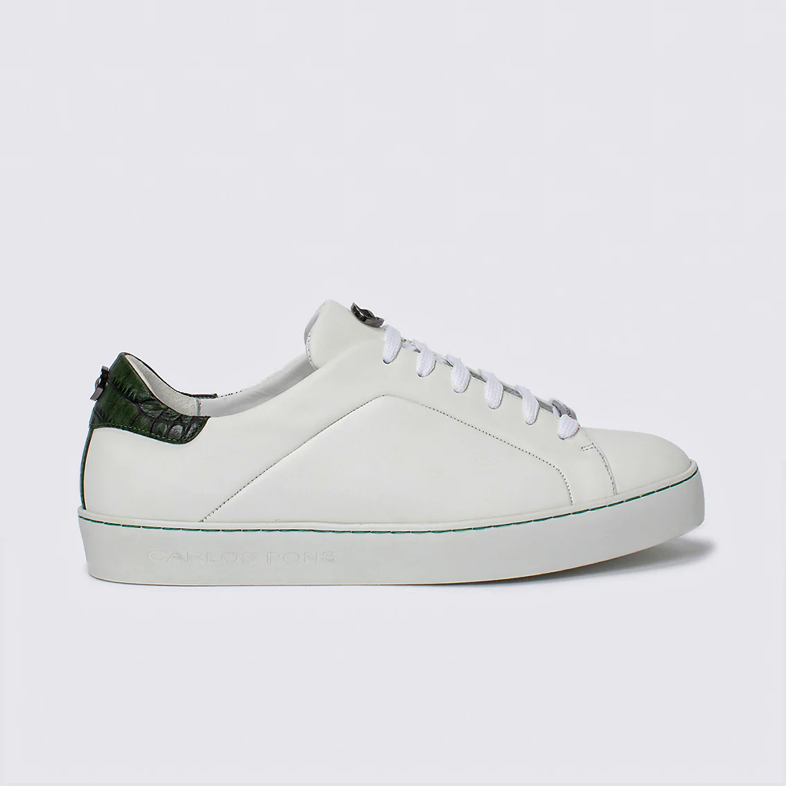 SNEAKER JADE NAPA BLANCO + COCCO MILITAR - Image 2