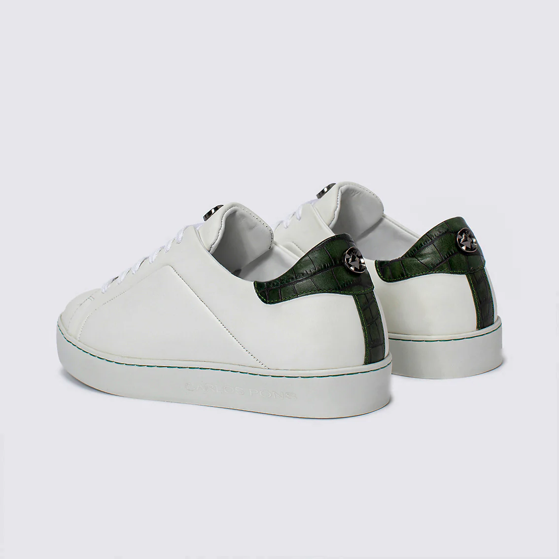 SNEAKER JADE NAPA BLANCO + COCCO MILITAR - Image 4