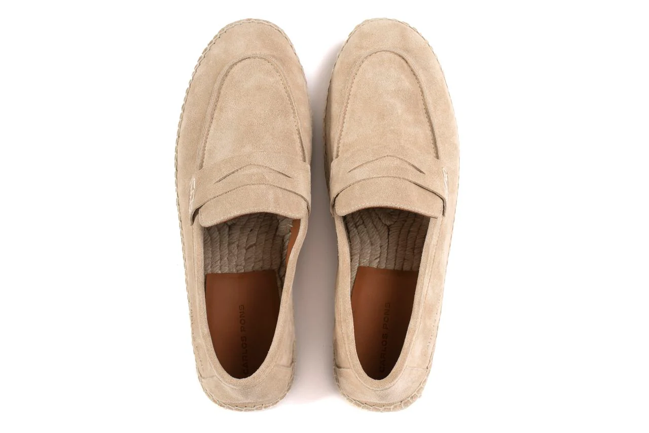 ALPARGATA JASPE VELOUR CAMEL - Image 4