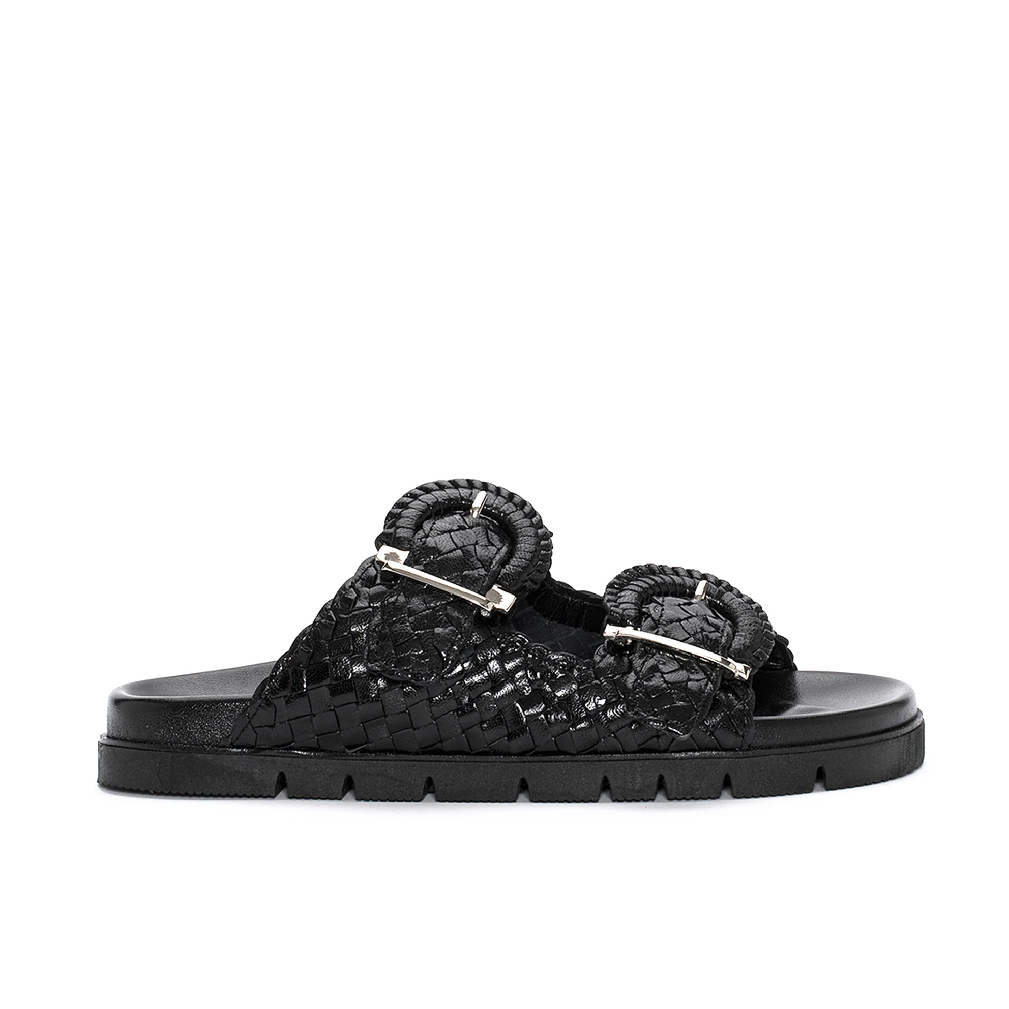 SANDALIA HOMBRE FUSBBETT CAIMAN TRENZADO NEGRO - Image 2