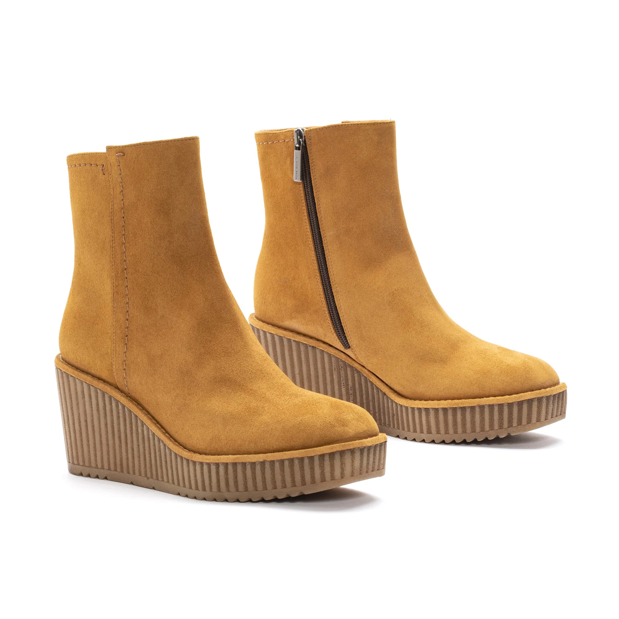 BOTIN PLATAFORMA VELOUR MIEL - Image 3