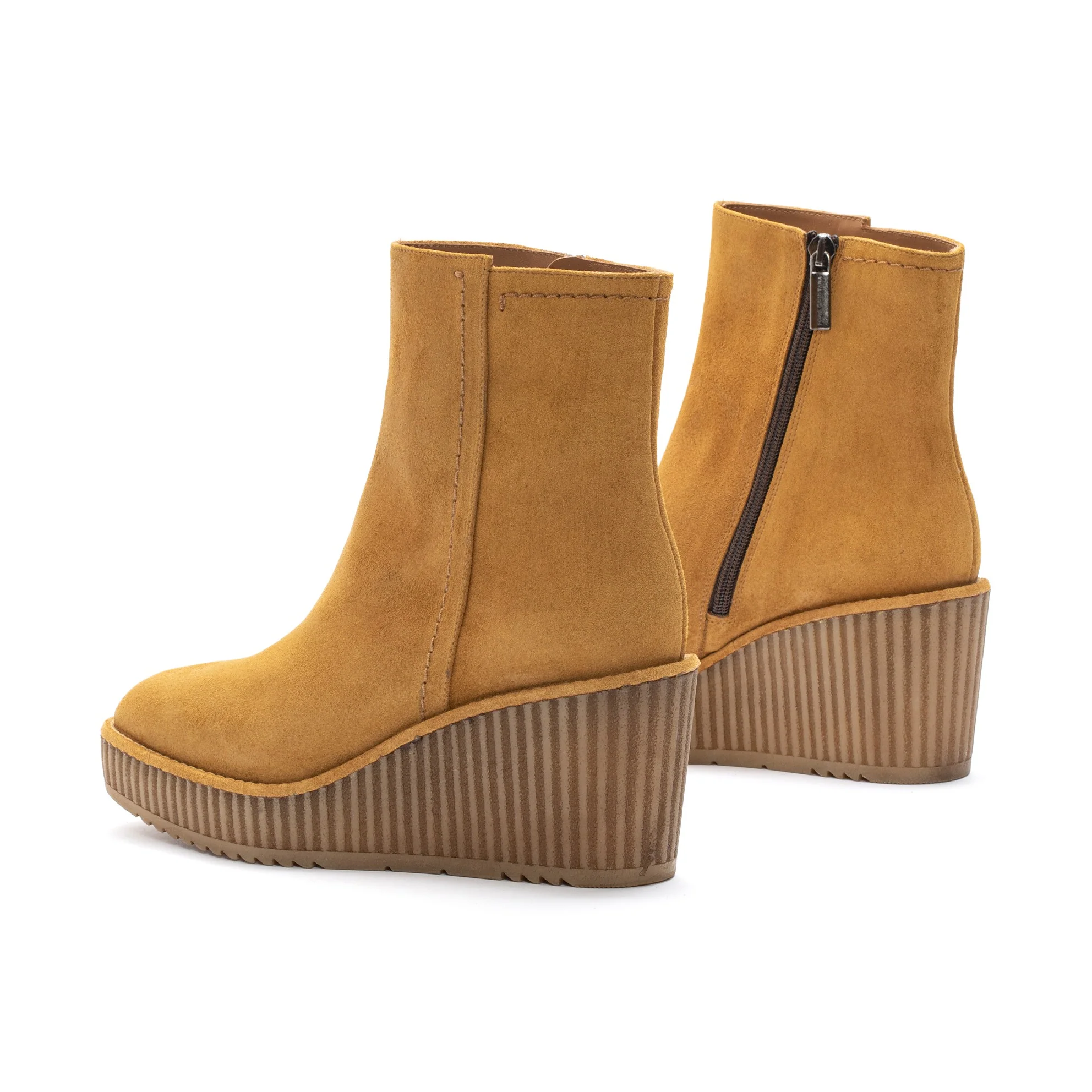 BOTIN PLATAFORMA VELOUR MIEL - Image 4